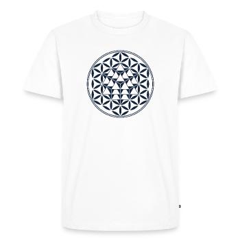 Vector Equilibrium, Sacred Geometry - Men's Premium Organic T-Shirt - white - Front - Nico (187cm)