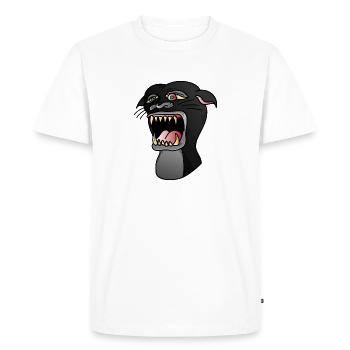 Tattoo Panter Head Body Art T-Shirt & Gift - Men's Premium Organic T-Shirt - white - Front - Nico (187cm)