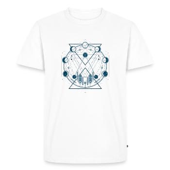 géométrie - T-shirt Premium bio Homme - blanc - Devant - Nico (187cm)