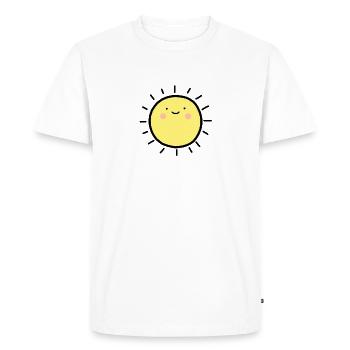 Sun smiley happy - Men's Premium Organic T-Shirt - white - Front - Nico (187cm)