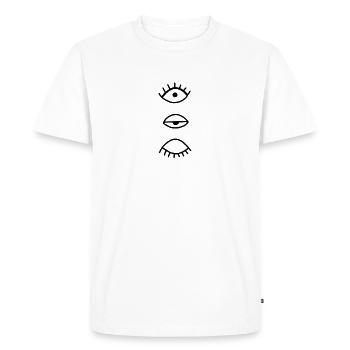 œil - T-shirt Premium bio Homme - blanc - Devant - Nico (187cm)