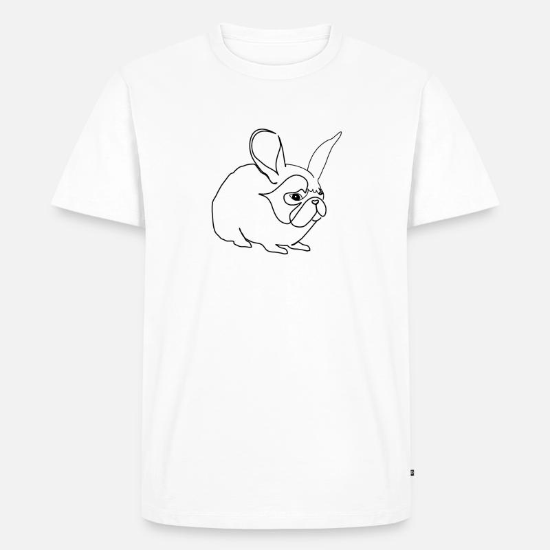 Hase oder Mops - Männer Premium Bio T-Shirt - Weiß