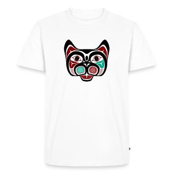 Côte nord-ouest du Pacifique Haida Kitty - T-shirt Premium bio Homme - blanc - Devant - Nico (187cm)