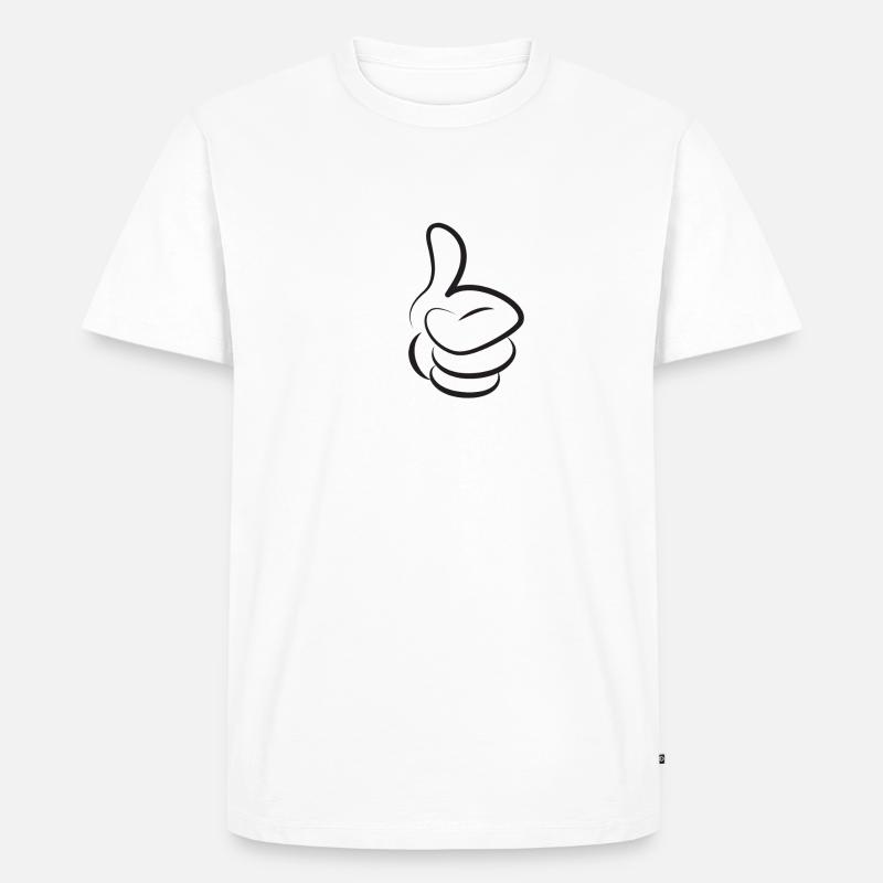 Daumen hoch! - Männer Premium Bio T-Shirt - Weiß