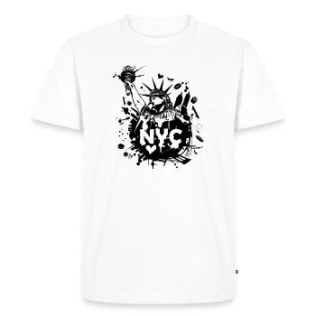 NEW YORK - T-shirt Premium bio Homme - blanc - Devant - Nico (187cm)