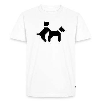 Baise des chiens - T-shirt Premium bio Homme - blanc - Devant - Nico (187cm)