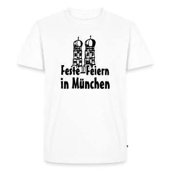 München Bayern Geschenk - Männer Premium Bio T-Shirt - Weiß - Vorne - Nico (187cm)