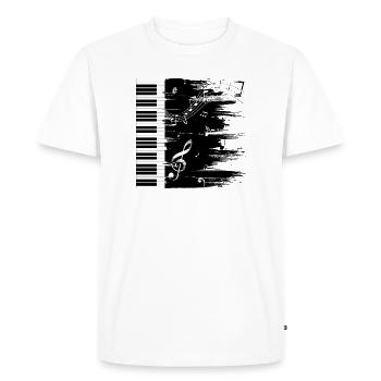 Piano Musique noir & blanc cadeau - T-shirt Premium bio Homme - blanc - Devant - Nico (187cm)