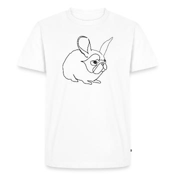 Carlin Lapin Carlin Lapin - T-shirt Premium bio Homme - blanc - Devant - Nico (187cm)