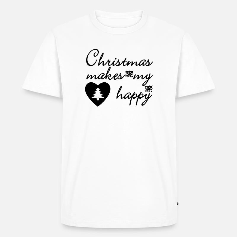 Weihnachten Christmas Spruch Geschenk - Männer Premium Bio T-Shirt - Weiß