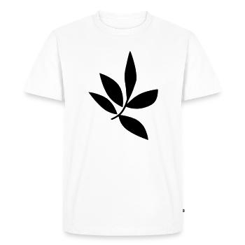 leaf - Men's Premium Organic T-Shirt - white - Front - Nico (187cm)