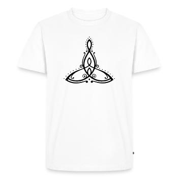 Symbole celtique, mère de deux enfants. - T-shirt Premium bio Homme - blanc - Devant - Nico (187cm)