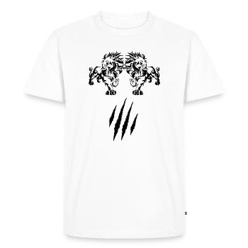 Lion - T-shirt Premium bio Homme - blanc - Devant - Nico (187cm)