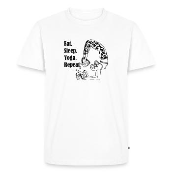 Yoga - T-shirt Premium bio Homme - blanc - Devant - Nico (187cm)