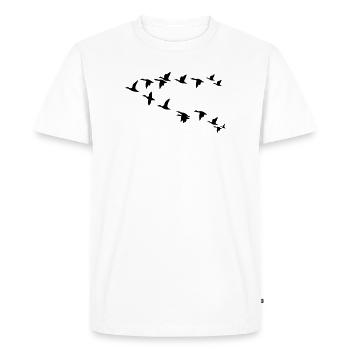 Troupeau d’oiseaux troupeau d’oiseaux - T-shirt Premium bio Homme - blanc - Devant - Nico (187cm)