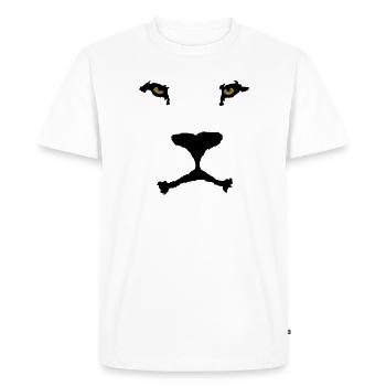 Lion face - Men's Premium Organic T-Shirt - white - Front - Nico (187cm)
