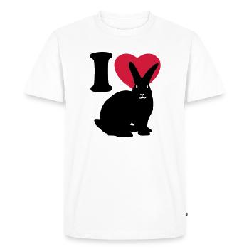 I love rabbits - Men's Premium Organic T-Shirt - white - Front - Nico (187cm)