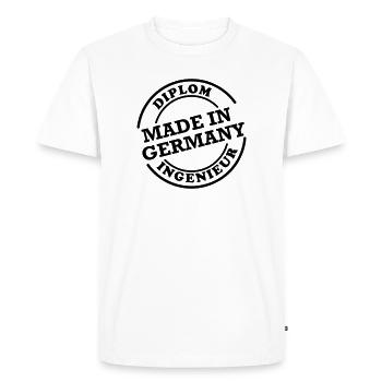 Dipl-Ing - Made in Germany - T-shirt Premium bio Homme - blanc - Devant - Nico (187cm)