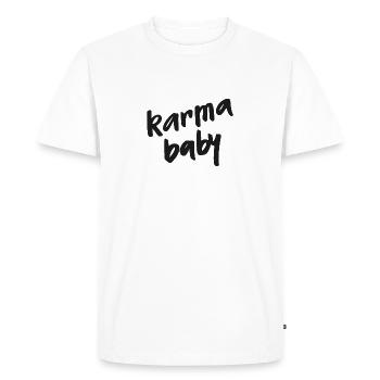 Karma bébé - T-shirt Premium bio Homme - blanc - Devant - Nico (187cm)