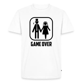Jeu de mariage enterrement de vie de plus de - T-shirt Premium bio Homme - blanc - Devant - Nico (187cm)