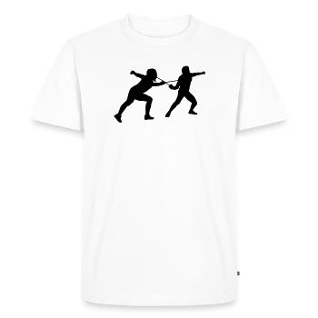 fechten - Men's Premium Organic T-Shirt - white - Front - Nico (187cm)