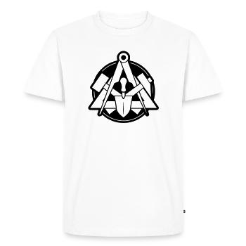 Maurer coat of arms - vector - Men's Premium Organic T-Shirt - white - Front - Nico (187cm)