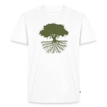 tree roots green - Men's Premium Organic T-Shirt - white - Front - Nico (187cm)