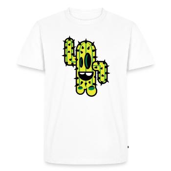 cactus nature comique - T-shirt Premium bio Homme - blanc - Devant - Nico (187cm)