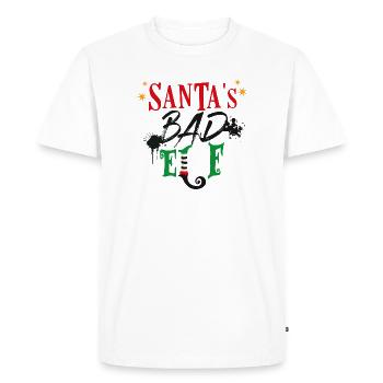 elfe de bain santas - T-shirt Premium bio Homme - blanc - Devant - Nico (187cm)