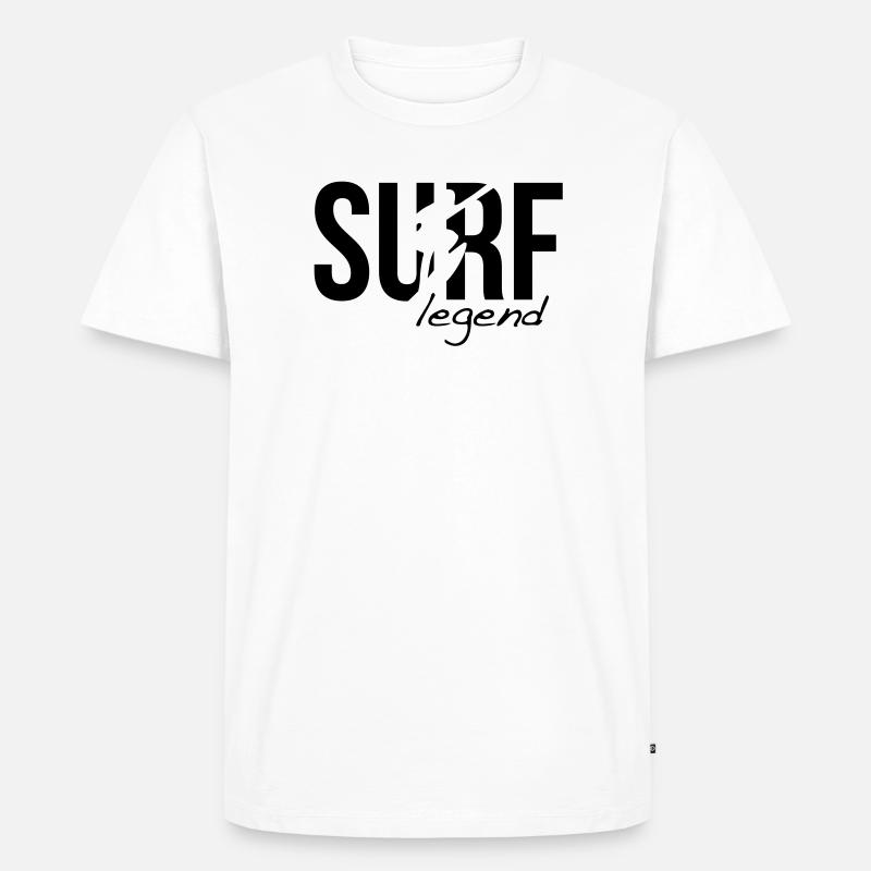 surffaus surffailla surf - Premium luomulaatuinen miesten t-paita - valkoinen