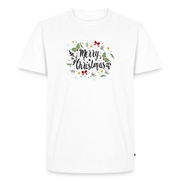 Joyeux Noël - Joyeux Noël - T-shirt Premium bio Homme - blanc - Devant - Nico (187cm)