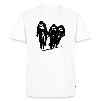 Cycling track - Men's Premium Organic T-Shirt - white - Front - Nico (187cm)