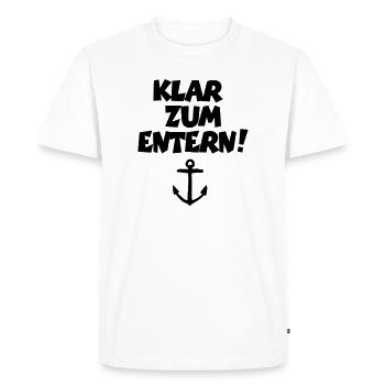 Stand by to board! - Men's Premium Organic T-Shirt - white - Front - Nico (187cm)