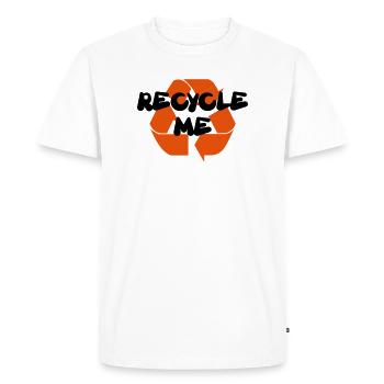 Recycle me - Recyclez-moi - T-shirt Premium bio Homme - blanc - Devant - Nico (187cm)