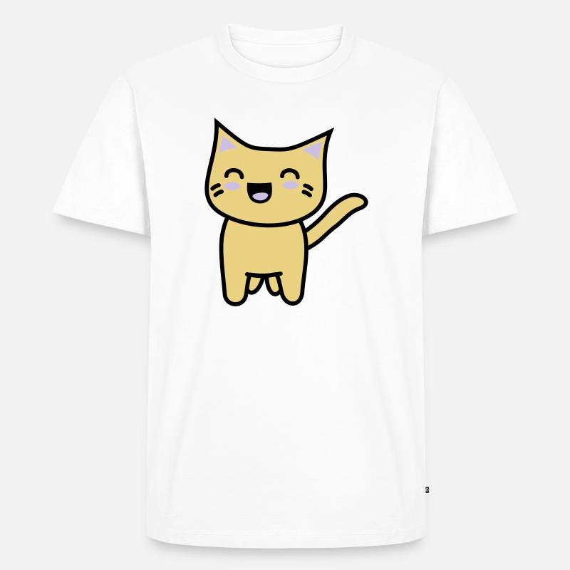Kawaii Kitteh serait - T-shirt Premium bio Homme - blanc