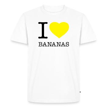 I LOVE BANANAS Banana - Men's Premium Organic T-Shirt - white - Front - Nico (187cm)