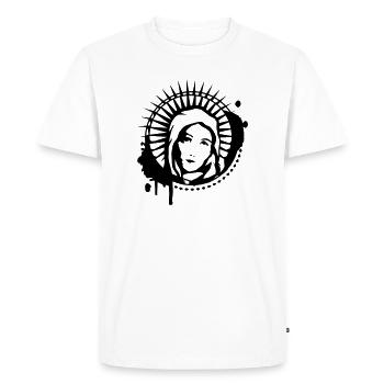 Un portrait de la Sainte Vierge Sainte Marie - T-shirt Premium bio Homme - blanc - Devant - Nico (187cm)