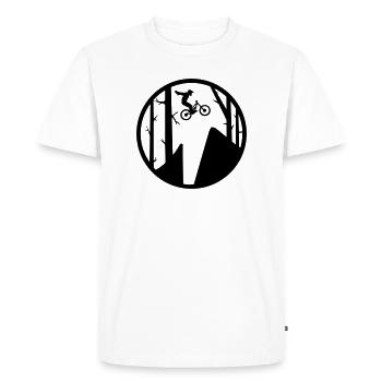 MTB Nohander - Men's Premium Organic T-Shirt - white - Front - Nico (187cm)