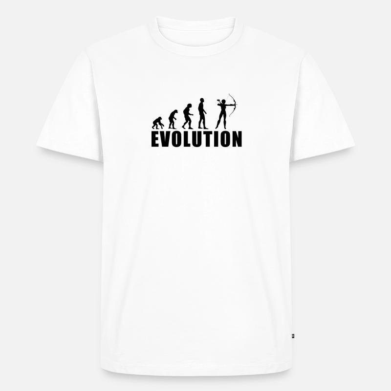 EVOLUTION BOGENSCHIESSEN Geschenk - T-shirt Premium bio Homme - blanc