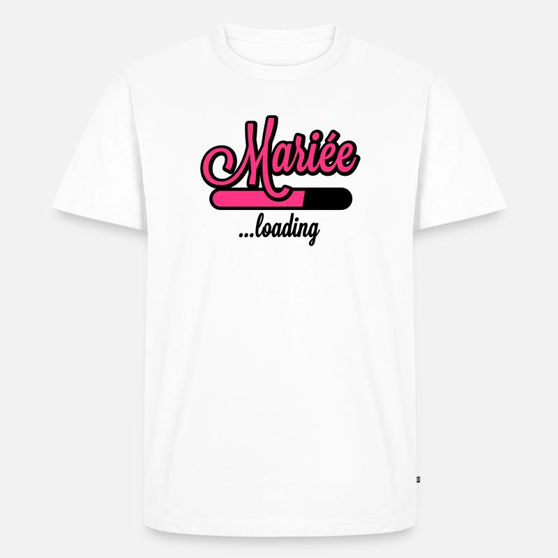 Mariée loading - Männer Premium Bio T-Shirt - Weiß