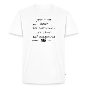 yoga - T-shirt Premium bio Homme - blanc - Devant - Nico (187cm)