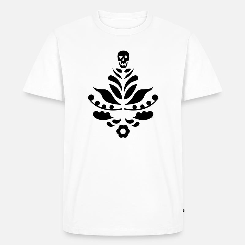 Kurbits & Schädel schwarz - Männer Premium Bio T-Shirt - Weiß