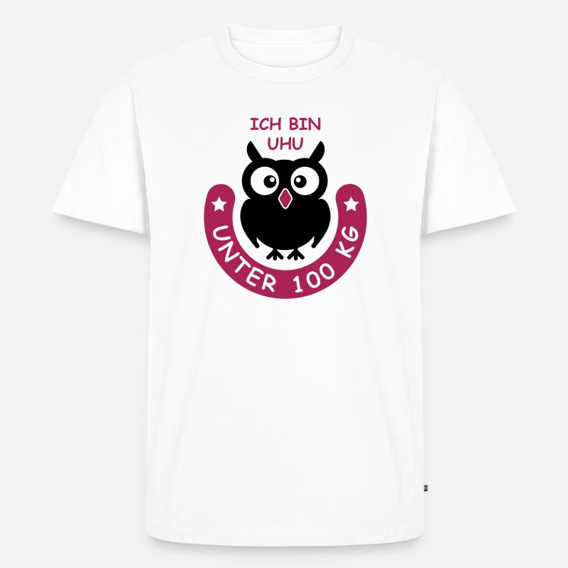 UHU unter hundert Kilo - Männer Premium Bio T-Shirt - Weiß