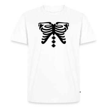 squelette - T-shirt Premium bio Homme - blanc - Devant - Nico (187cm)