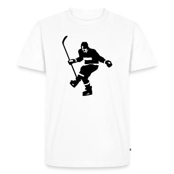 hockey goal - Men's Premium Organic T-Shirt - white - Front - Nico (187cm)
