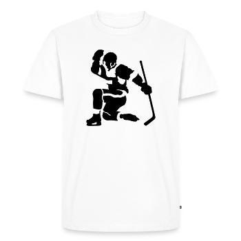 hockey goal - Men's Premium Organic T-Shirt - white - Front - Nico (187cm)