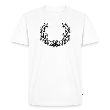 une couronne de fleurs de feuilles - T-shirt Premium bio Homme - blanc - Devant - Nico (187cm)