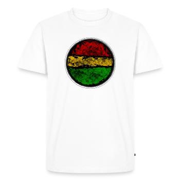 Conception abstraite de drapeau reggae rétro - T-shirt Premium bio Homme - blanc - Devant - Nico (187cm)