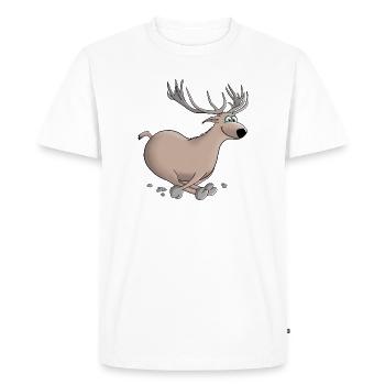 Cerf - cerf - cerf - T-shirt Premium bio Homme - blanc - Devant - Nico (187cm)