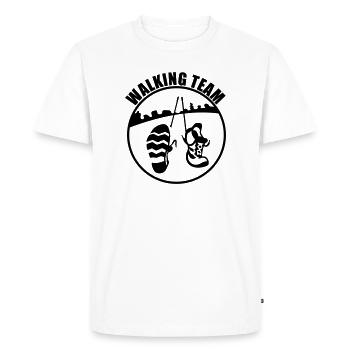 walking team - T-shirt Premium bio Homme - blanc - Devant - Nico (187cm)